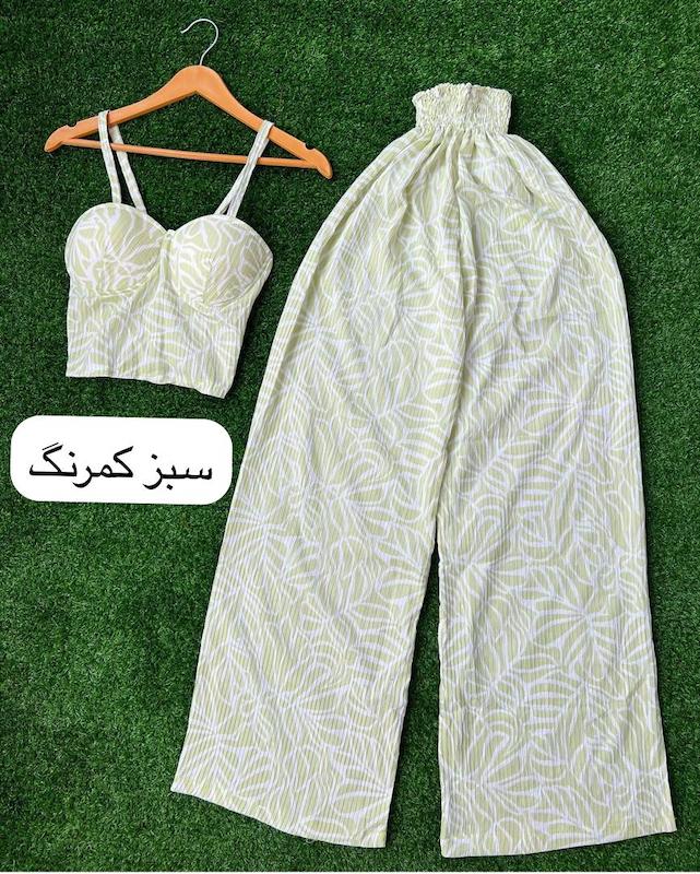 ست کراپ شلوار طرحدار ایراش ۲۰۸