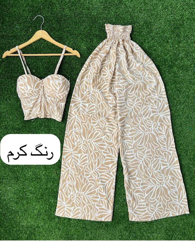 ست کراپ شلوار طرحدار ایراش ۲۰۸