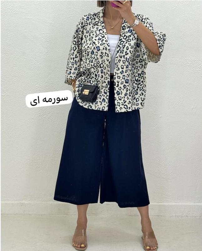 ست مانتو شلوار پلنگی کد ۱۲۳۵