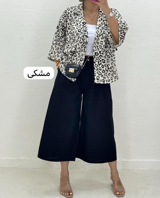 ست مانتو شلوار پلنگی کد ۱۲۳۵