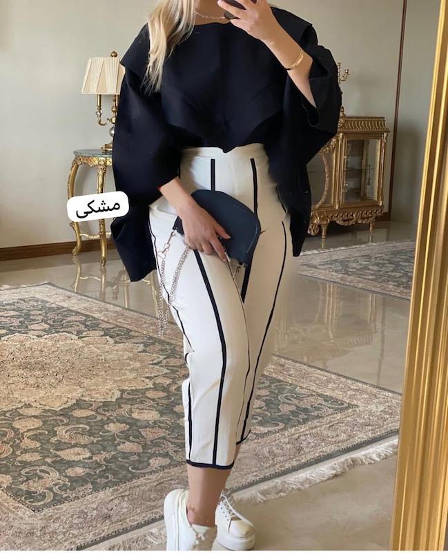 شومیز شلوار نواری کد ۱۲۵۳