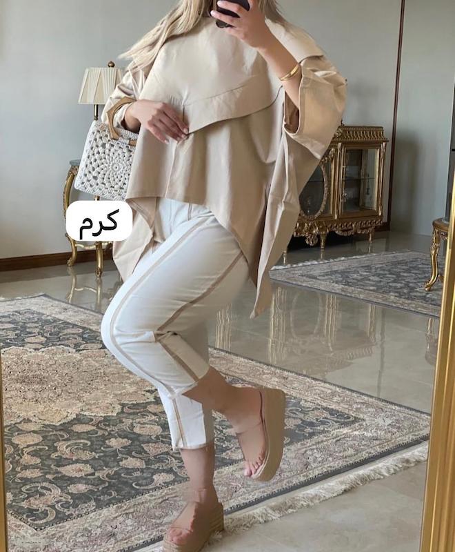شومیز شلوار نواری کد ۱۲۵۳
