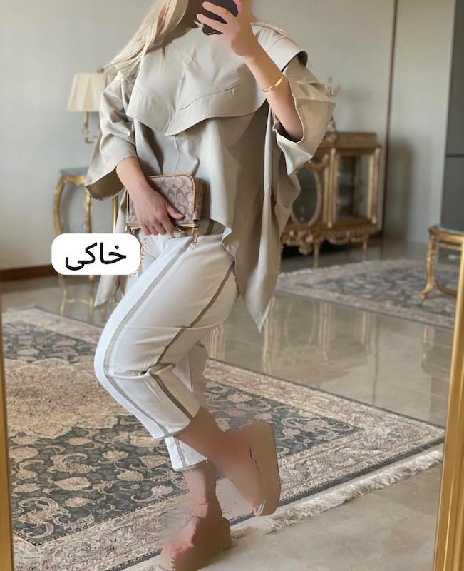 شومیز شلوار نواری کد ۱۲۵۳
