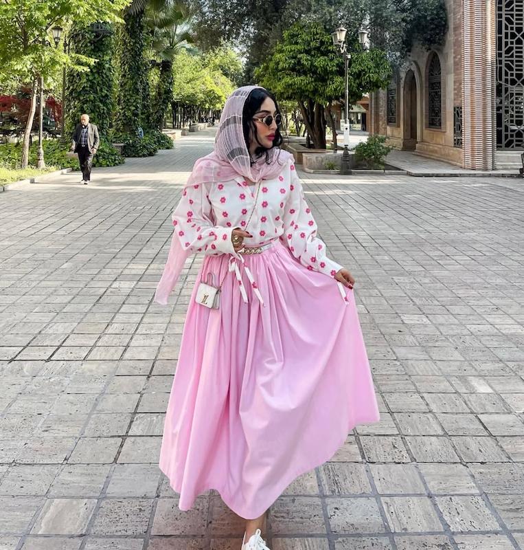 دامن پر چین لینن کد ۱۲۷۷