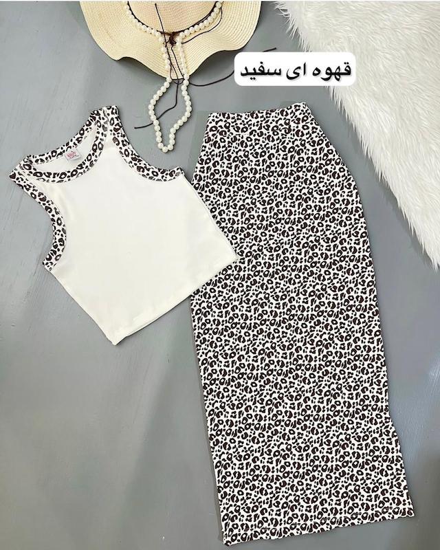 تاپ دامن پلنگی کد ۱۲۸۸