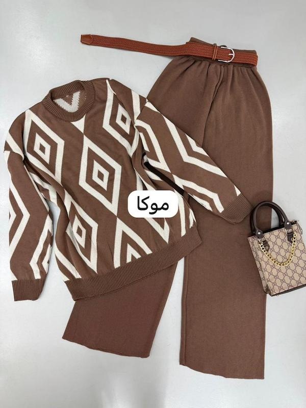 ست بلوز شلوار بافت کد ۱۳۵۶