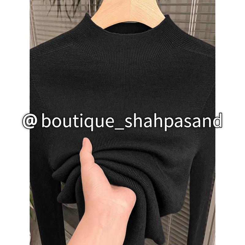 بلوز بافت اکریل یقه سه سانت کد ۱۴۴۱