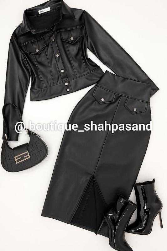 کت دامن چرم کد ۱۵۳۷