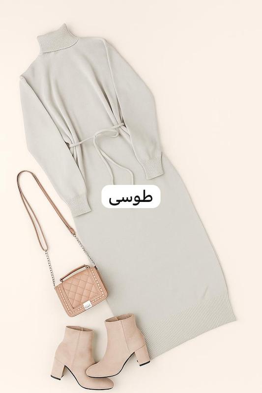 پیراهن بافت کمردار کد ۱۵۳۸