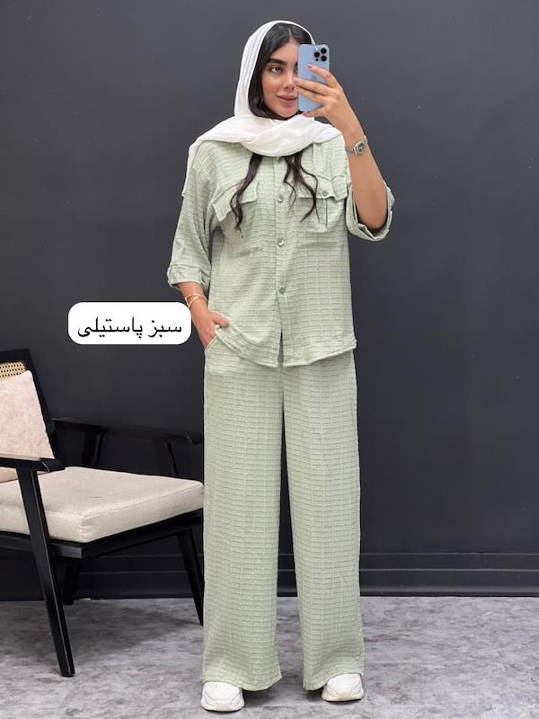ست بلوز شلوار استین سه رب کد ۲۵۰