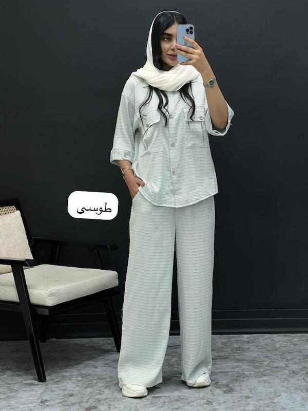 ست بلوز شلوار استین سه رب کد ۲۵۰