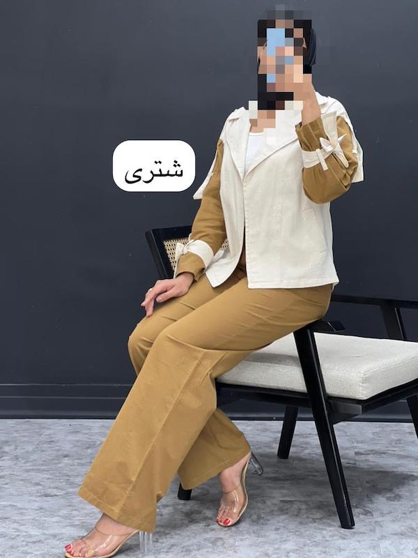 کت شلوار استین گره کد ۲۵۱