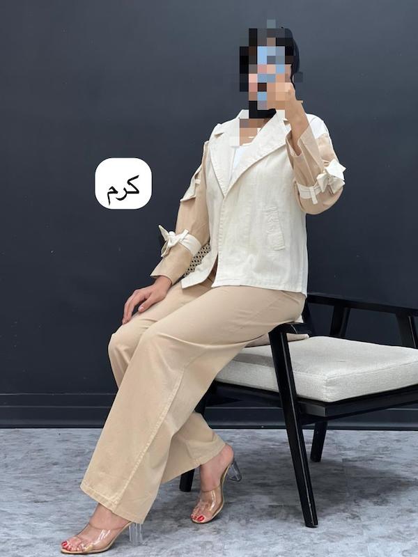 کت شلوار استین گره کد ۲۵۱