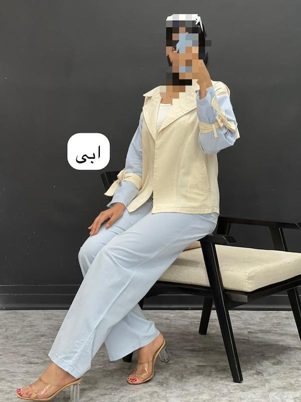 کت شلوار استین گره کد ۲۵۱