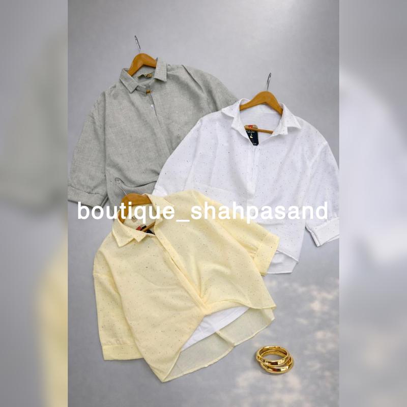 شومیز+تاپ نگین کوبی شده کد ۱۶۶۴