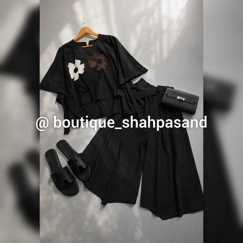 ست بلوز شلوار طرح گُل کد ۱۶۸۴
