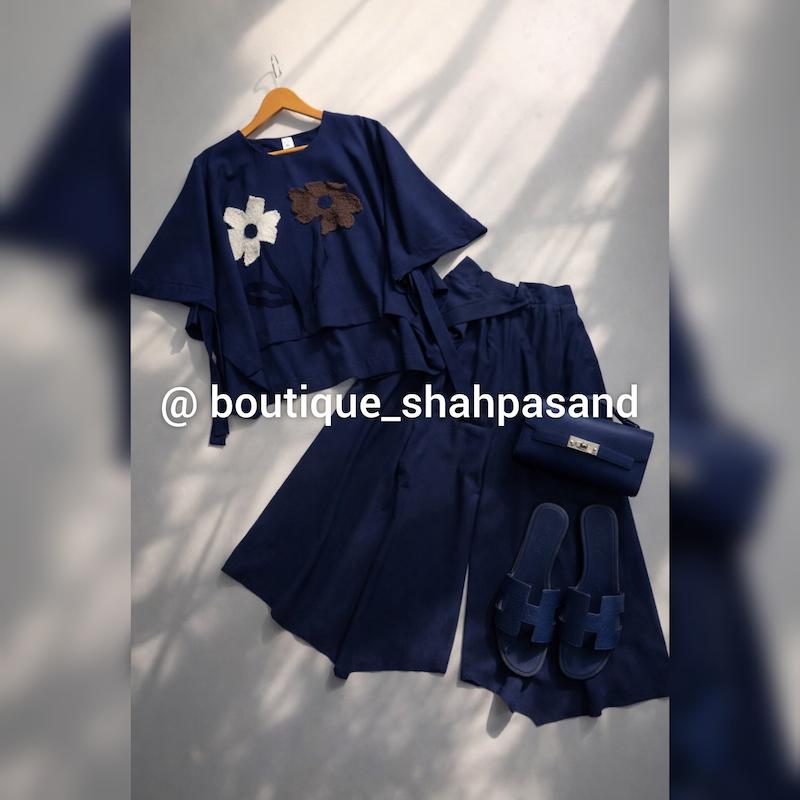 ست بلوز شلوار طرح گُل کد ۱۶۸۴