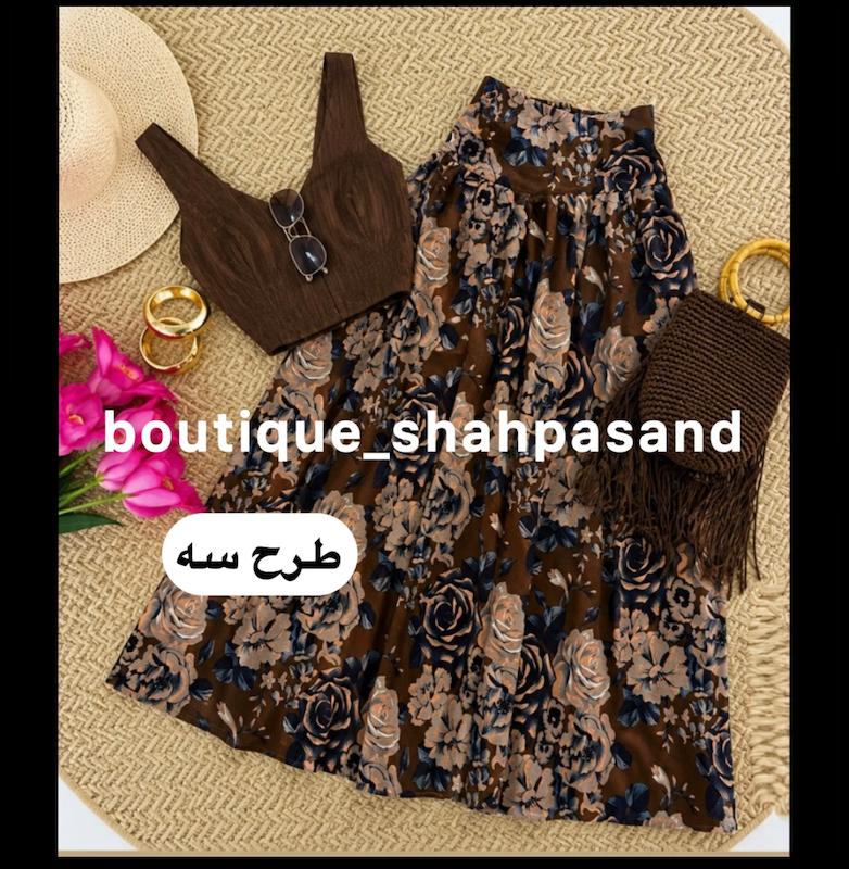 دامن طرحدار لینن کد ۱۷۳۹