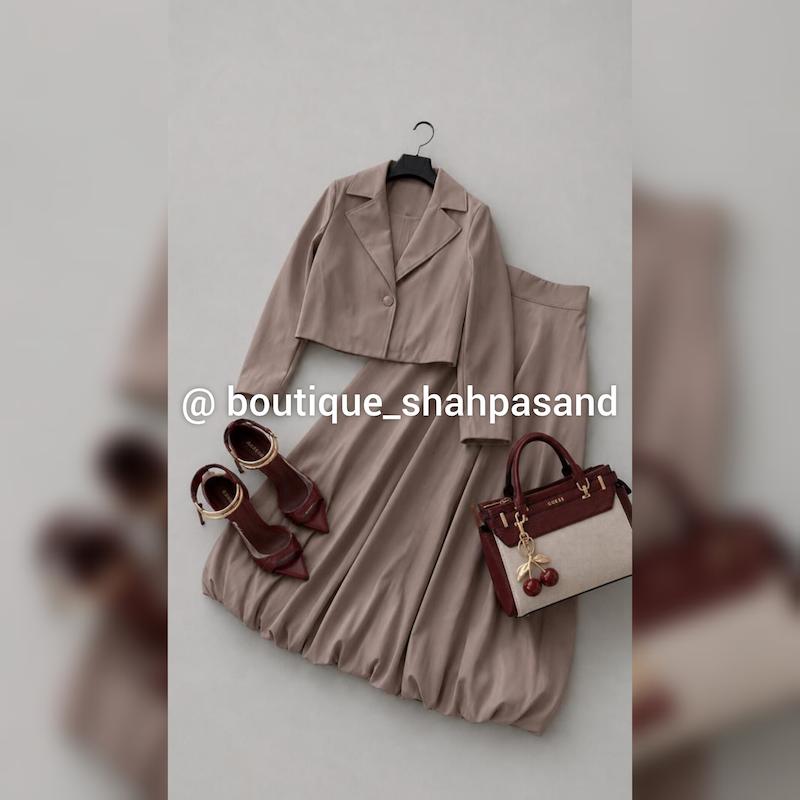 ست کت دامن قارچی کد ۱۷۷۷