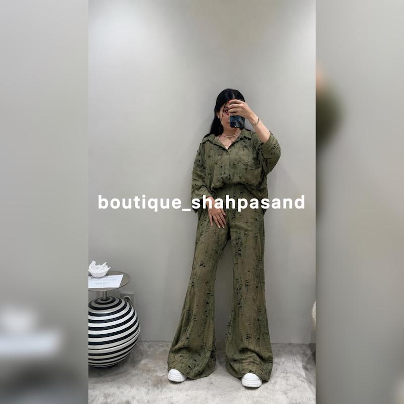 ست شومیز شلوار زاپدار کد ۱۷۸۹