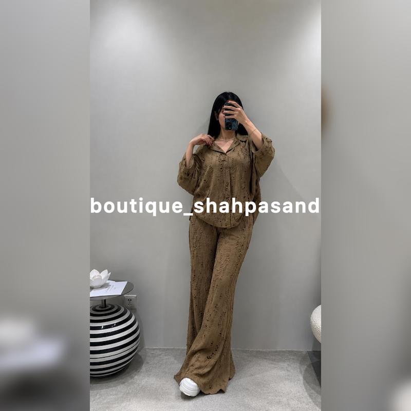 ست شومیز شلوار زاپدار کد ۱۷۸۹