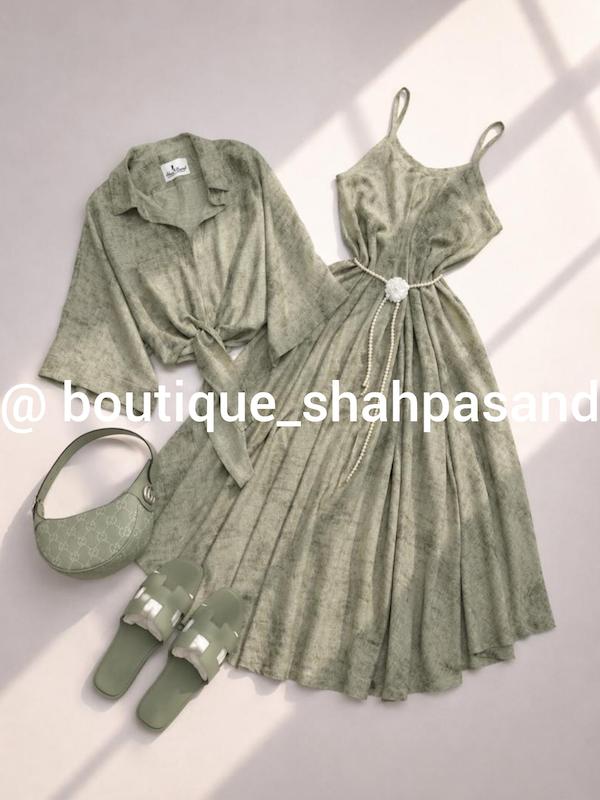 شومیزه گره ای و سارافن کد ۱۷۹۸
