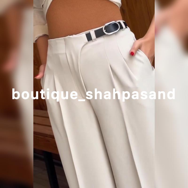 شلوار بگ بغل کمربند کد ۱۸۲۲