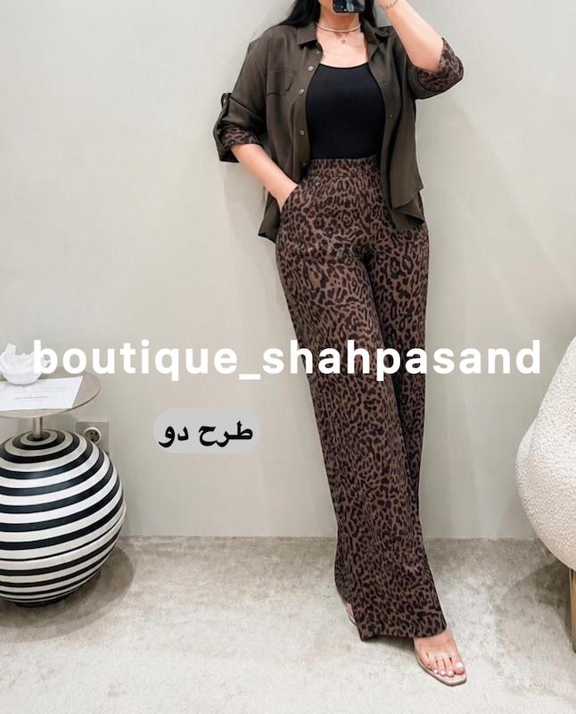 ست شومیز شلوار پلنگی کد ۱۸۲۷