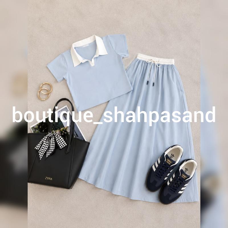 تیشرت دامن سیلک کد ۱۹۰۷