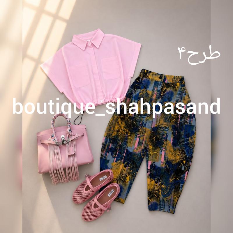 ست شومیز شلوار طرحدار کد ۱۹۱۵