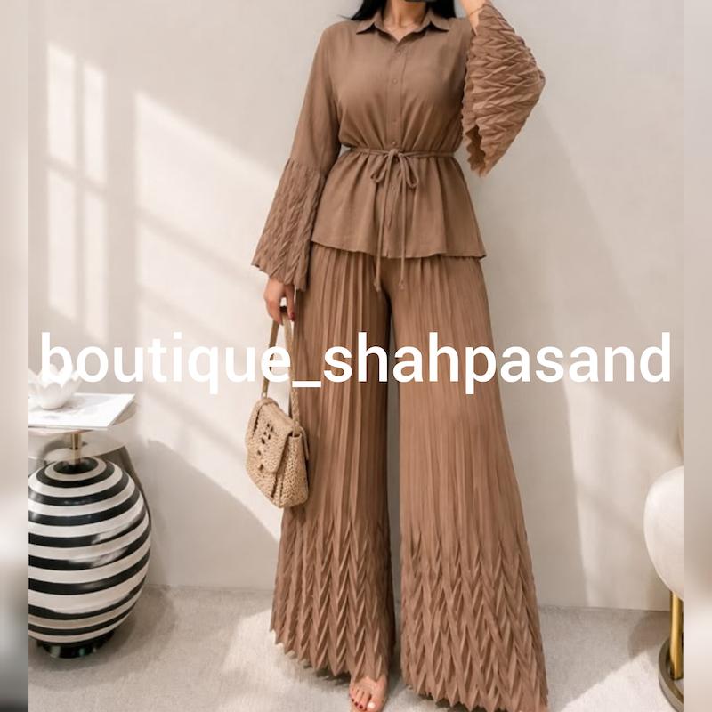 ست شومیز شلوار پلیسه کد ۱۸۹۸