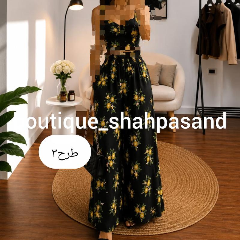 ست نیم تنه شلوار طرحدار کد ۱۸۷۲