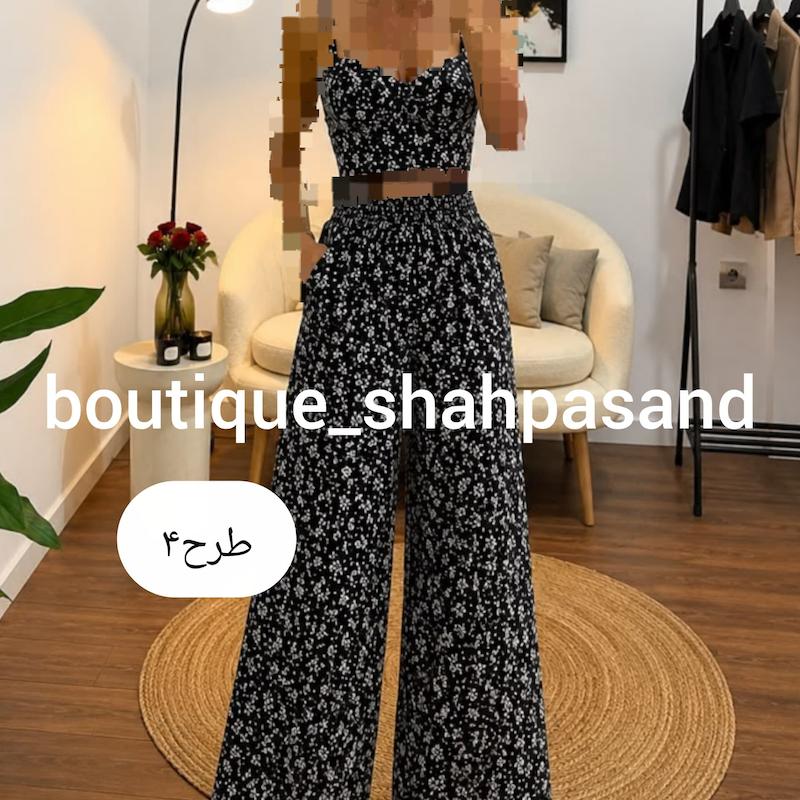 ست نیم تنه شلوار طرحدار کد ۱۸۷۲