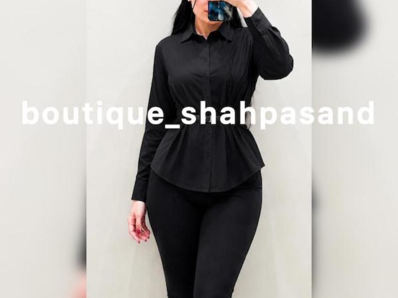 شومیز جلو کمربند سیلک کد ۱۸۳۴