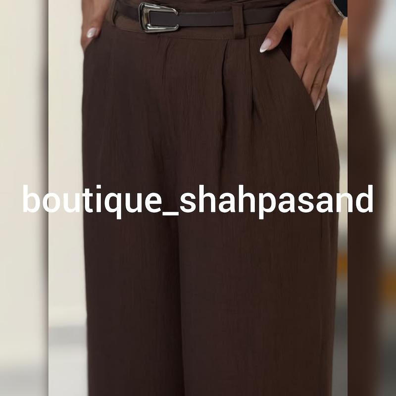 ست شومیز شلوار گره ای پری کد ۱۹۴۰