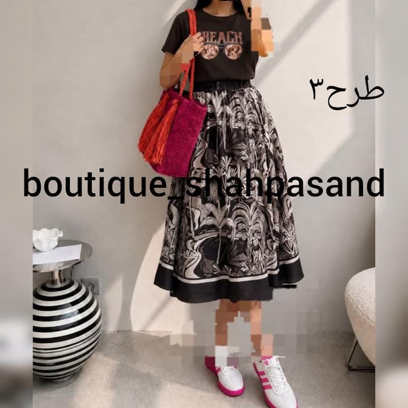 تیشرت دامن طرحدار کد ۱۹۴۳