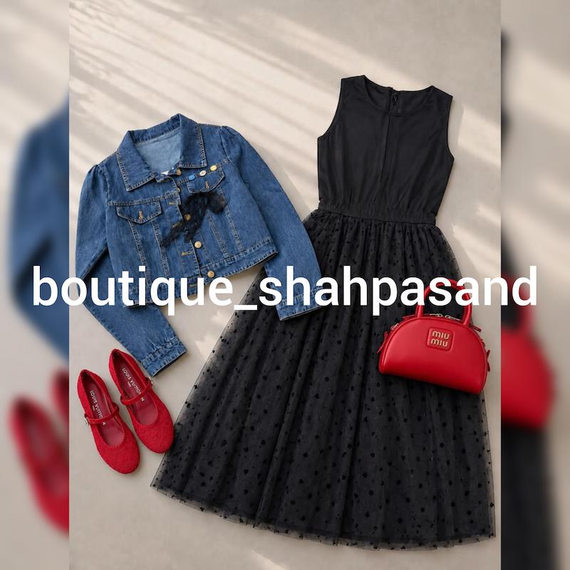 کت جین سارافن توری مشکی کد ۱۹۶۶