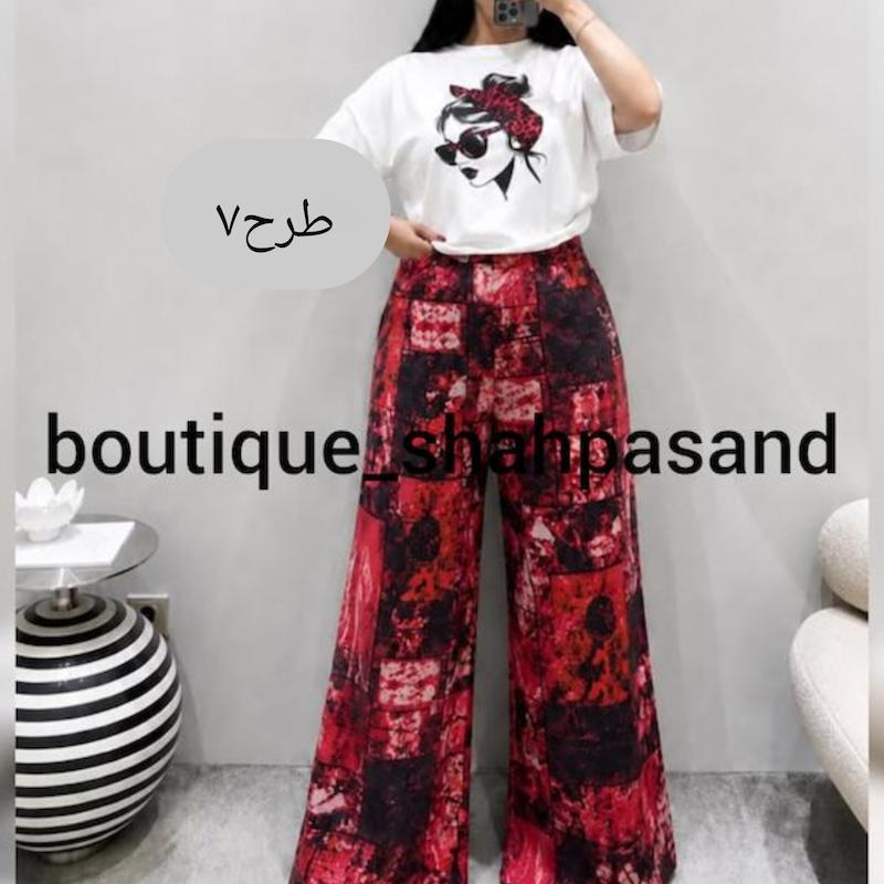 ست تیشرت شلوار هدبند کد ۱۹۶۷