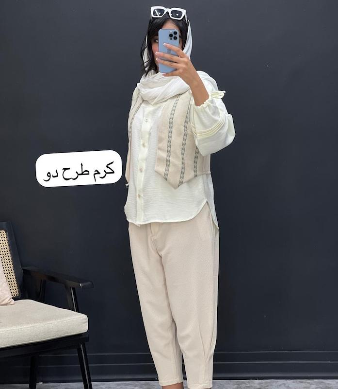 ست شومیز جلیقه شلوار کد ۳۰۸
