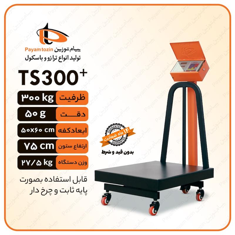 باسکول 300کیلویی پیام توزین مدل ts300+