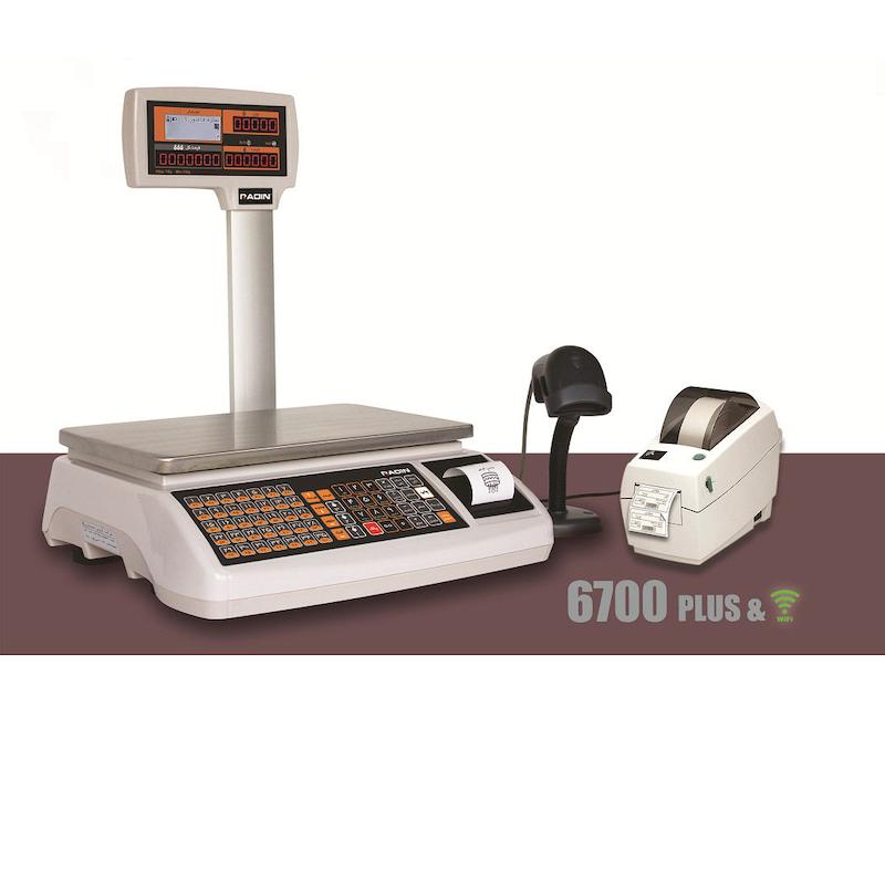 ترازو رادین، ترازو فروشگاهی، ترازو دیجیتال، ترازو 6700ف ترازو پلاس ، ترازو پرینتر دار، قسمت ترازو رادین، قیمت ترازو پرینتر دار،پرینتر، 