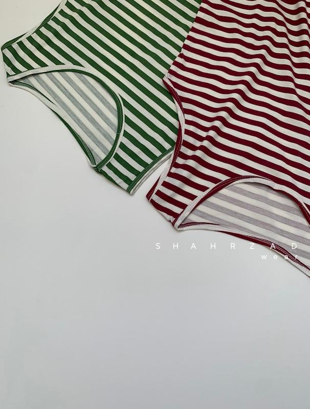 تاپ راه راه یقه گرد