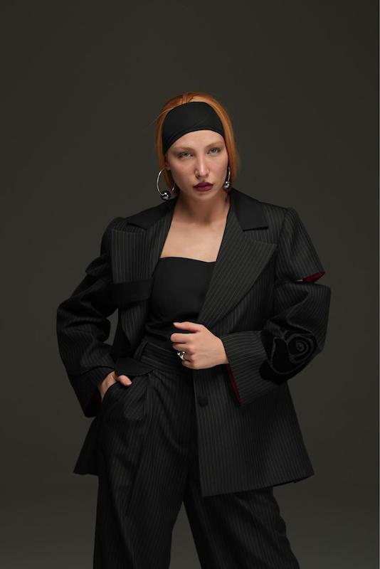 کت مشکی مجلسی مزون‌دوز زنانه