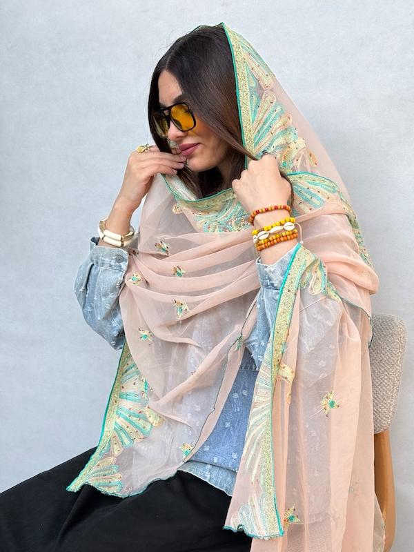 شال هندی گلبهی الیسا