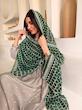 شال هندی سبز طرحدار105