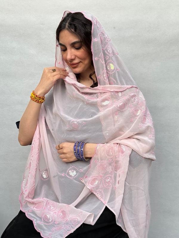 شال هندی صورتی باربی