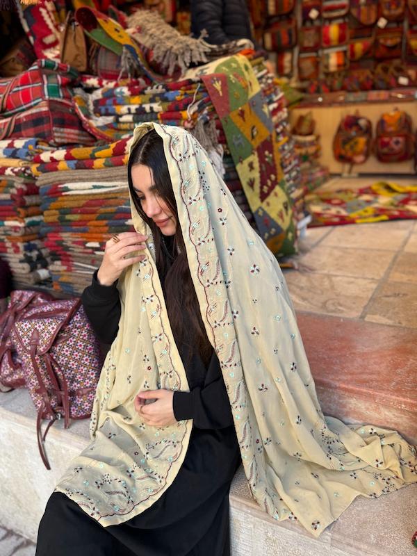 شال هندی گلدوزی مهرسا