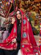 شال هندی قرمز ثریا