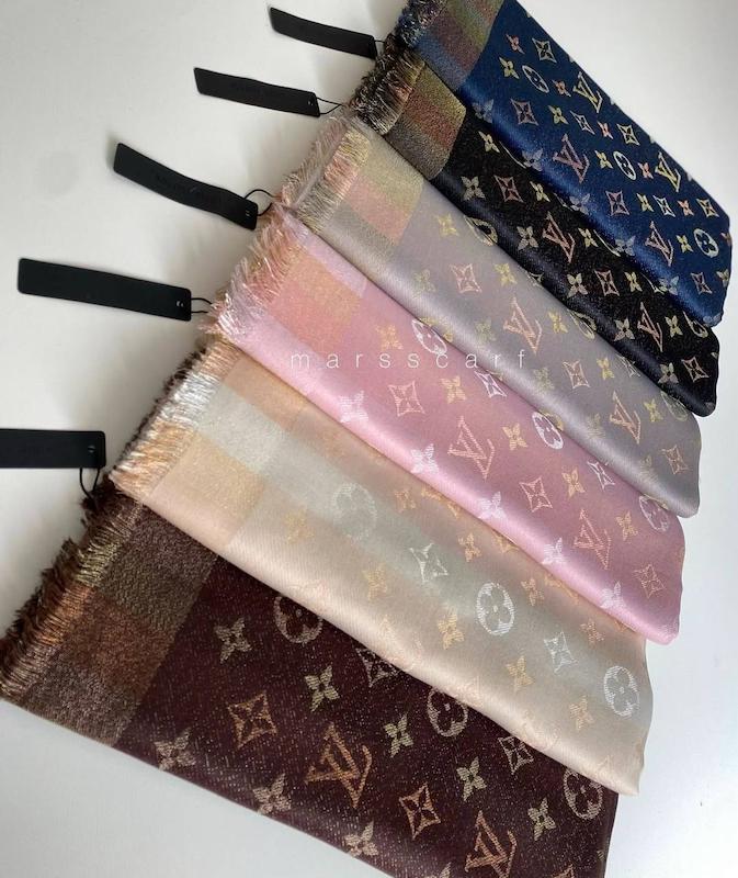 روسری کشمیر لمه رنگی تراکم بالا