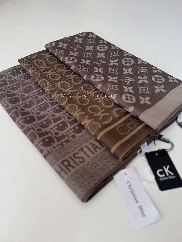 شال قهوه ای کشمیر مستر